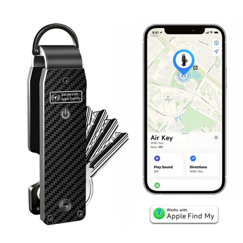 Air Keychain,Key Organizer Works with Apple Find My, Built-in airtag Chips,Car Key Chains with GPS Tracker, Key Finder(iOS Only)