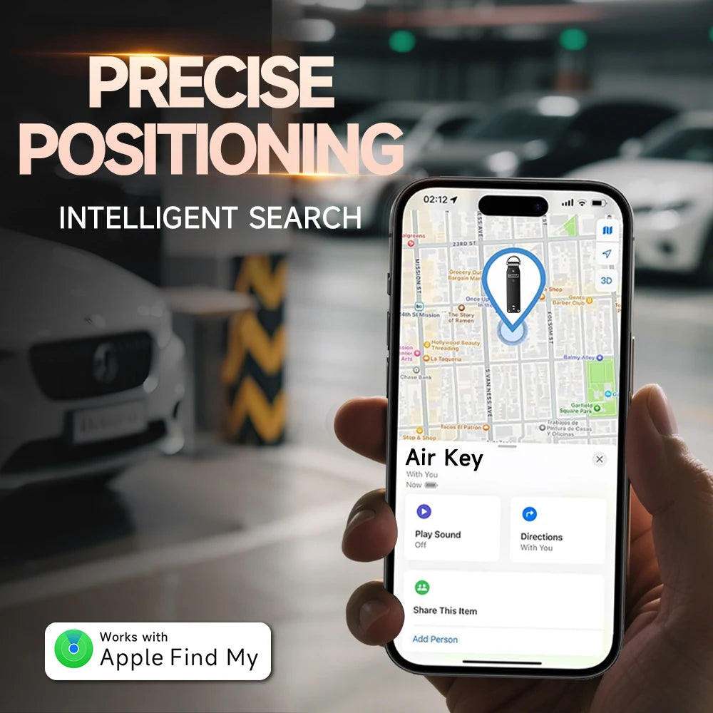 Air Keychain,Key Organizer Works with Apple Find My, Built-in airtag Chips,Car Key Chains with GPS Tracker, Key Finder(iOS Only)