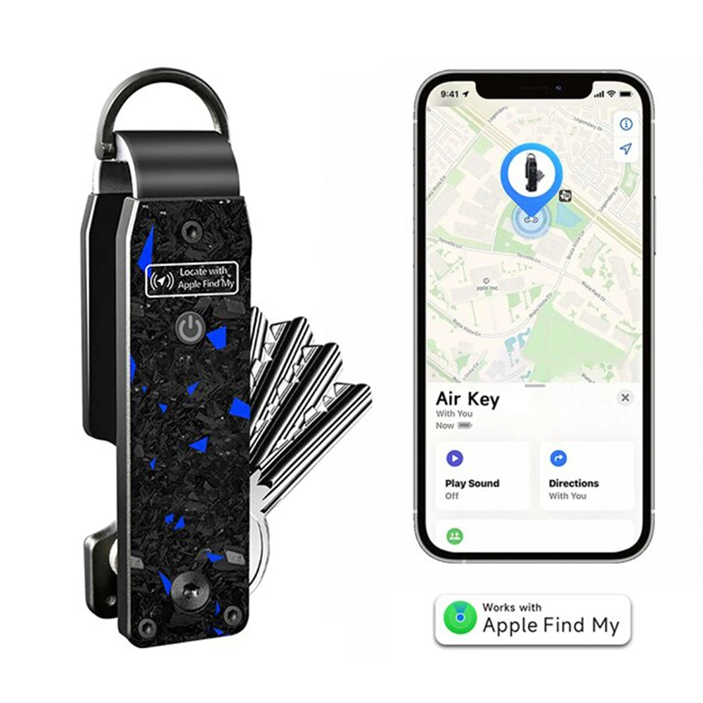 Air Keychain,Key Organizer Works with Apple Find My, Built-in airtag Chips,Car Key Chains with GPS Tracker, Key Finder(iOS Only)
