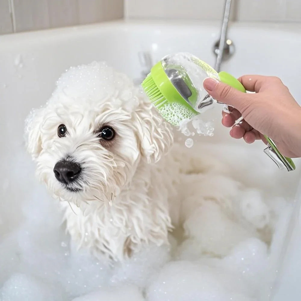 Pet Bath Brush for Small Dogs and Cats: Specialized Washing Tool and Massage Scrub Brush for Effective Pet Grooming