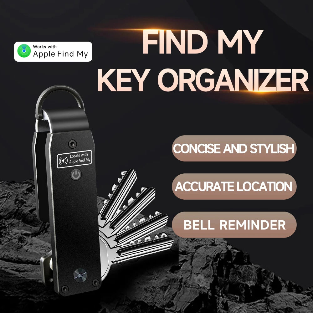 Air Keychain,Key Organizer Works with Apple Find My, Built-in airtag Chips,Car Key Chains with GPS Tracker, Key Finder(iOS Only)