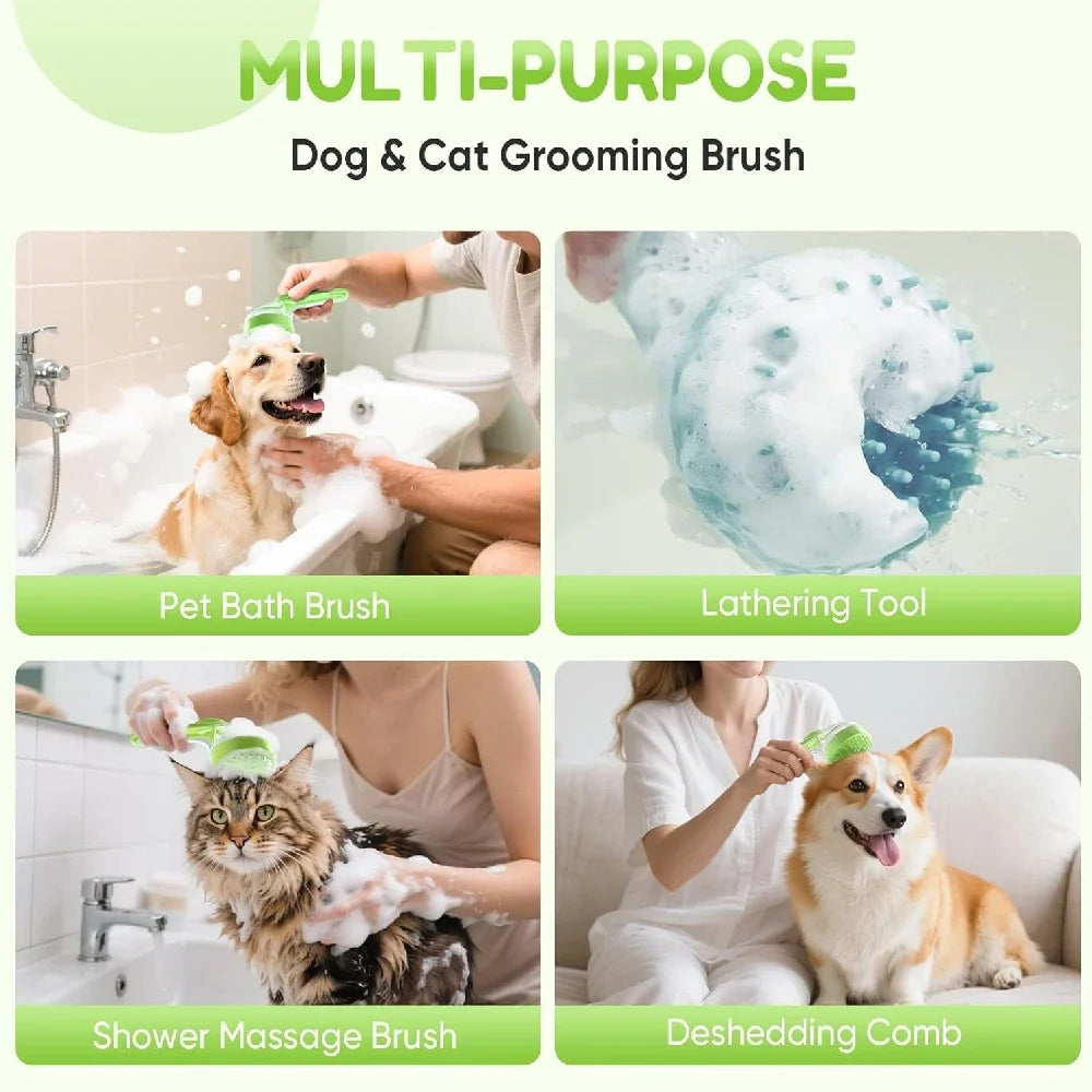 Pet Bath Brush for Small Dogs and Cats: Specialized Washing Tool and Massage Scrub Brush for Effective Pet Grooming